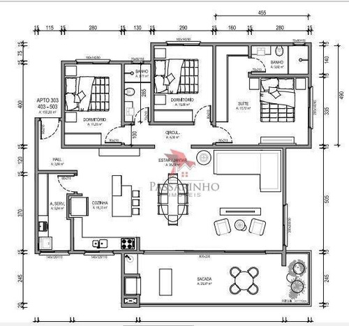 Imagem 6 de 13 de Apartamento Com 3 Dormitórios À Venda, 181 M² Por R$ 1.067.129,03 - Praia Da Cal - Torres/rs - Ap1613