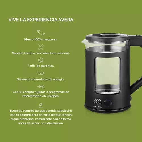 1 Tetera Eléctrica De Vidrio De 1,8 L, Hervidor De Agua Y Calentador, 1  Litro