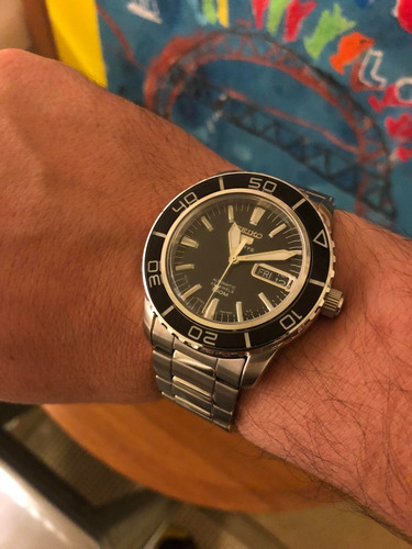 Made In Japan Seiko Automático Preto Snzh55j1 -12x