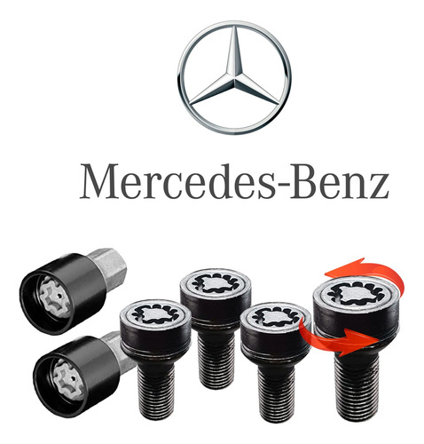 Birlos Seguridad 14 X 1.5 Mm + 2 Llaves 17 Mm Mercedes Benz