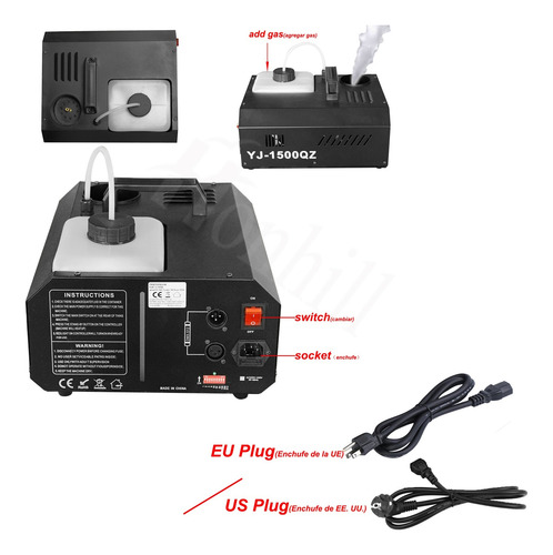 2pcs Smoke Machine 1500w Inalambrico Fogger Maquina Stage