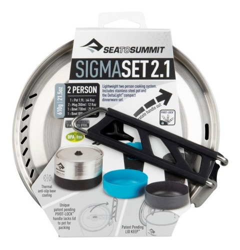 Kit Panela Sigma Set 2.1 Sea To Summit Aço Inoxidável