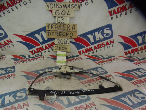 Cremallera Alzavidrio Trasera Der. Volkswagen Gol G3 06-20