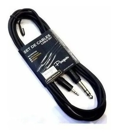Imagen 1 de 8 de Cable Plug 6.5 A Miniplug 3.5 Parquer 10 Metros Stereo Cuota