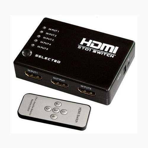 Switch Selector Hdmi 5 Entradas A 1 Salida - Control Remoto