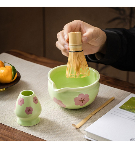 4 Piezas Batch De Té Matcha, Soporte De Cerámica, De Té