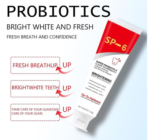Pasta Dental Blanqueadora Sp-6 Probiotics