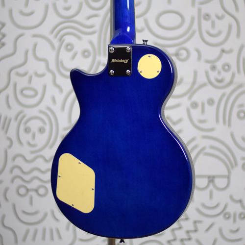 Guitarra Strinberg Les Paul Lps230 Blue Bl 2 Humbuckers Acabamento Brilhante Basswood Com Palheta Groover