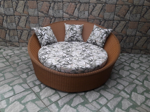 Sofá Chaise Concha 1.60 Cm Fibra Sintética Varanda Área