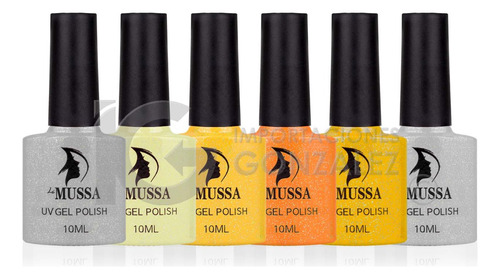 Gama De Gel Semipermanente Mussa® 6 Esmaltes Para Uñas Uv Color Gama P