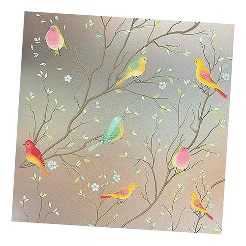 Bird Window Film Colorful Window Se Marrón 40cmx100cm