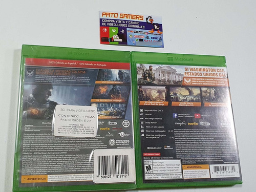 The Division 1 Y 2 Paquete Tom Clancy's / Xbox One / Fisicos (Reacondicionado)
