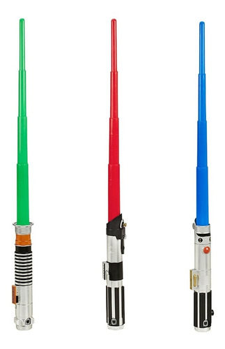 Espada Star Wars Extensible Hasbro Roja Azul Verde