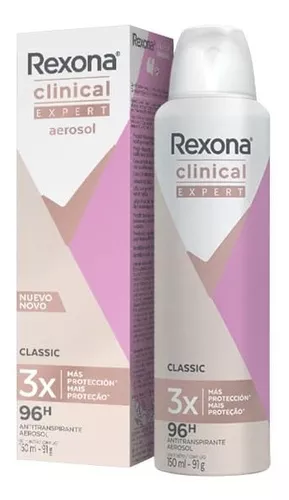 Comprar Desodorante Rexona Clinical Dama Expert Antibacterial Aerosol -  150ml