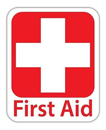 Bargain Max Calcomanias Emergency First Aid Kit Safety Sign