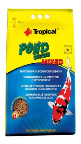 Ração P/ Peixe Pond Sticks Mixed Bag 800g Tropical