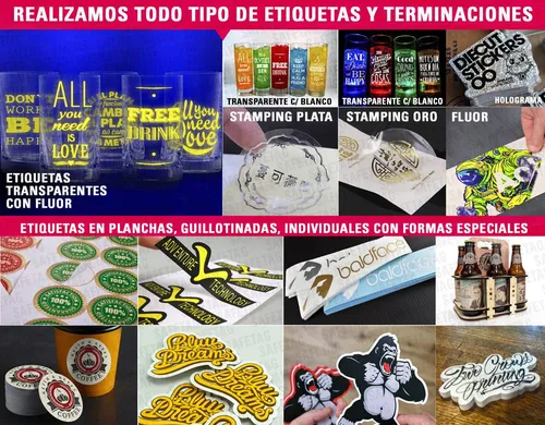 Etiqueta Stamping Dorado Plata Cobre Transparente Calco Oro
