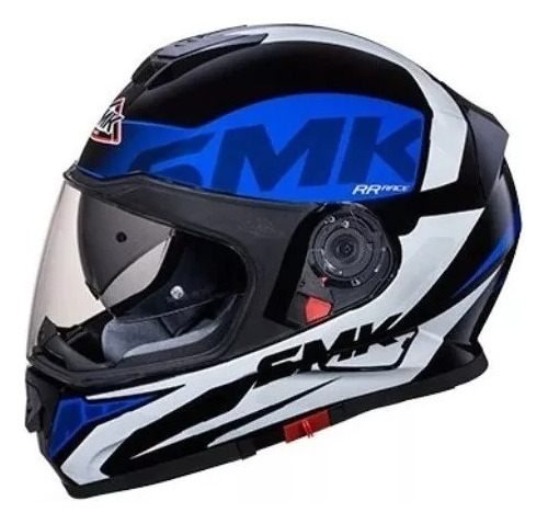 Casco Smk Twister Logo Ma251 Integral Certificado Moto