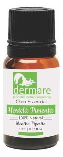 Óleo Essencial De Hortelã Pimenta 10ml (100% Puro) Dermare