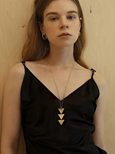 Pernnla Pearl Declaración Collar Con Colgante De Triángulo L