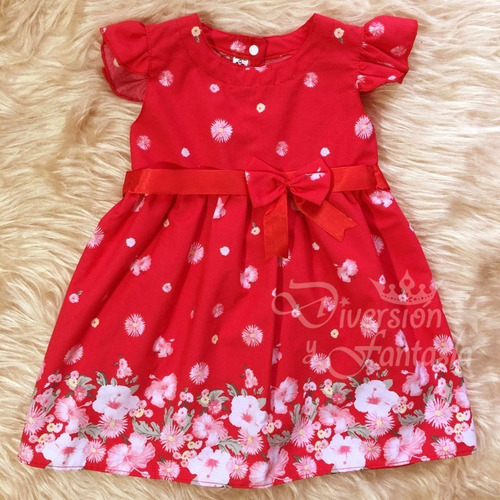 Imagen 2 de 2 de Vestido Bebe Fiesta Bautismo Primavera/verano Tela Batista
