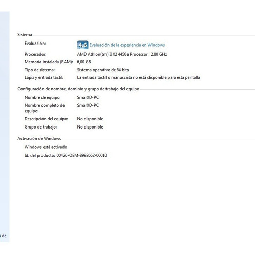 Imagen 3 de 3 de Cpu Amd, Iix2 , 2.80ghz, Video Gt610 Directx 11, 2 Ram Ddr3.