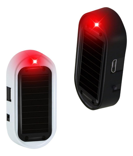 Simulador Alarma Autos Led Intermitente Solar Usb Antirrobo