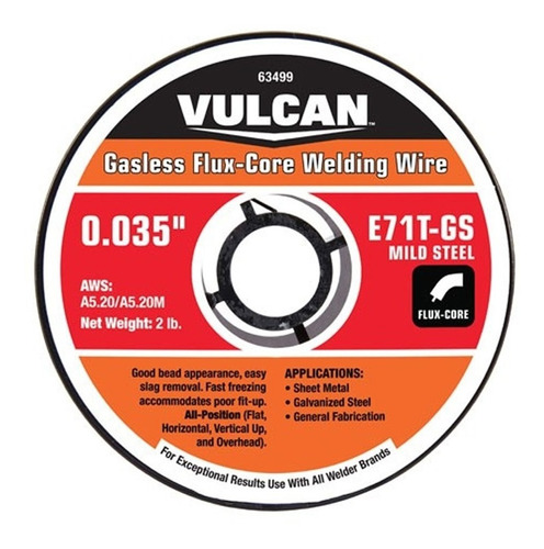 Rollo Microalambre - Flux Core De 0.030 O 0.035  - Vulcan