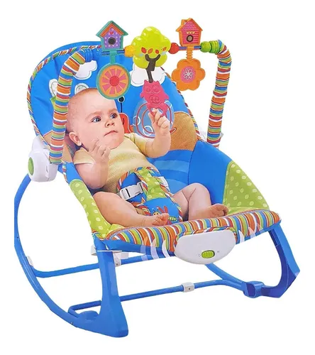 Silla Mecedora De Bebe Bouncer Aeiou Rocker 2 En 1 Vibrador