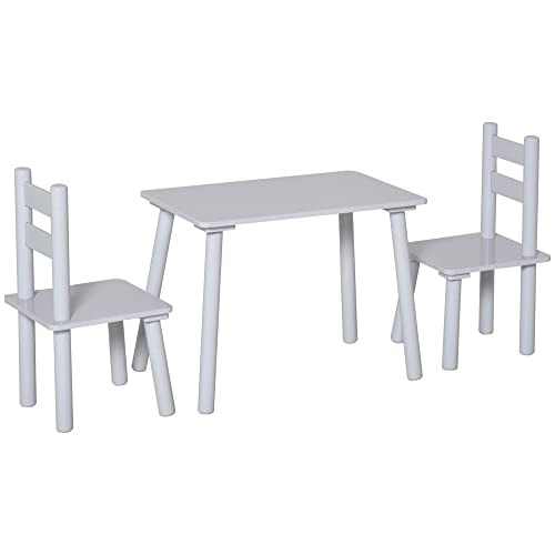 Qaba Juo De Mesa Y Silla De Madera Para Niños, Mesa De Activ