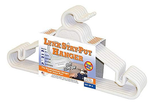 Percha Lynx Stay-put De 1200 W (paquete De 6), Color Blanco