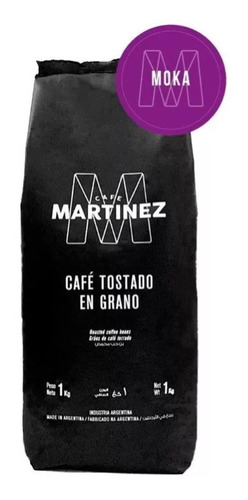 Cafe Martinez en grano tostado moka 1kg