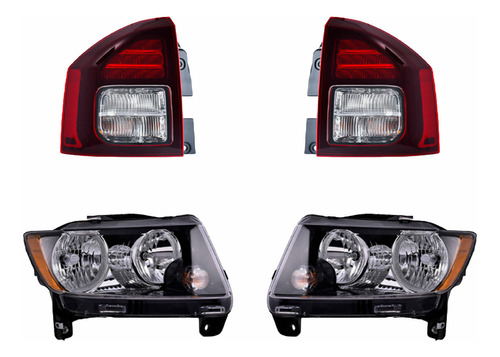 Faros + Calaveras Depo Jeep Compass Del 2014 Al 2017