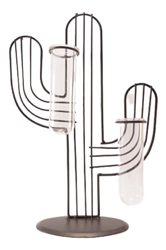 Enfeite Decorativo Cacto Porta Planta Em Metal