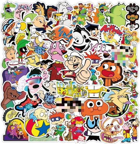 50 Stickers Cartoon Network / Nick Dibujos Animados Clasicos | Cuotas sin  interés