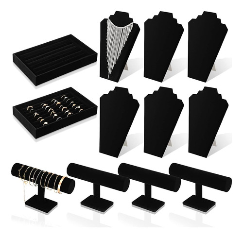 Mtlee 12 Pc Jewelry Displays Holder Set, Incluyendo T Bar Pu