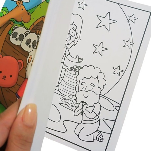 Livro De Colorir Biblico 24 Desenhos Comfy And Biblical Folha 150 Gm2