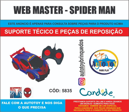 Web Master 5835 -  Spiderman - Peças De Reposição