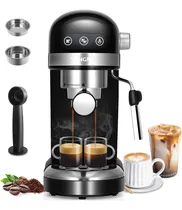 Comprar Máquina De Espresso Y Cappuccino 20 Bares,cafetera Espresso Electricas Con Espumadora De Leche,pantalla Táctil Compacta Máquina De Café Para Capuchinos,latte Y Macchiato,1.4l Tanque De Agua,1350w