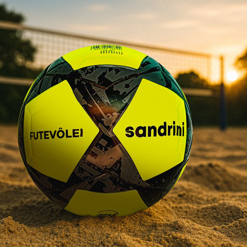 Bola Futevôlei X Protec Sandrini Qualidade Premium Cor Amarelo/preto