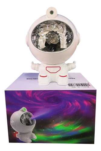 Lampara Proyector Nebula Diseño Astronauta Color Blanco