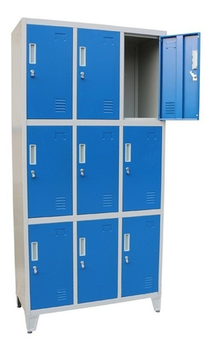 Guarda Bultos Locker Prontometal 9 Puertas Cortas Metálico