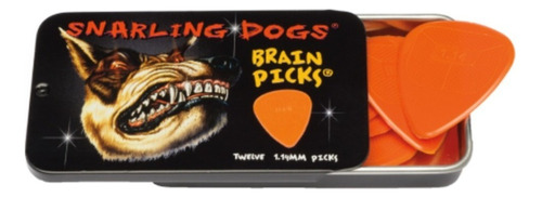 Caja De Púas D'andrea 1.14mm X12 Snarling Dogs Brain Color Orange Tamaño Extra Heavy