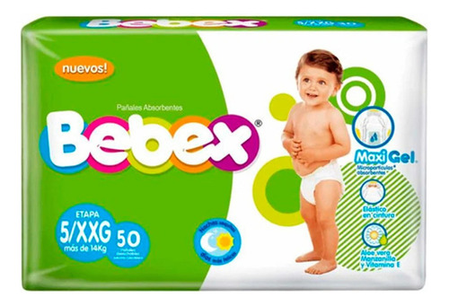 Pañales Bebex Absortbentes Etapa 5 - Unidad a $1540