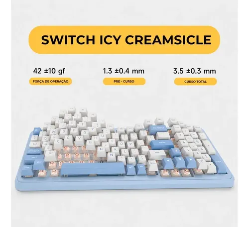 Teclado Mecânico Mchose K99 V3 Gamer Bluetooth Sem Fio Rgb