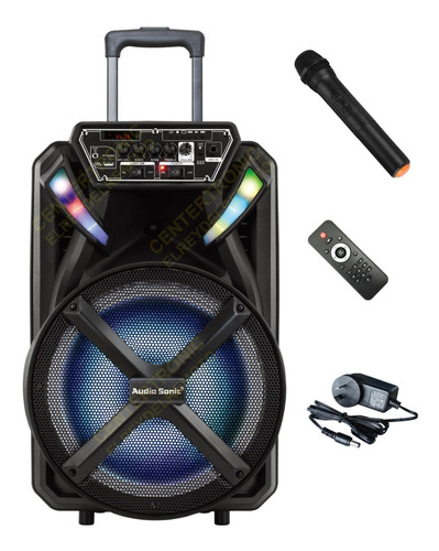 Parlante Karaoke Portátil 12'' Bluetooth Micrófono Inalámb.
