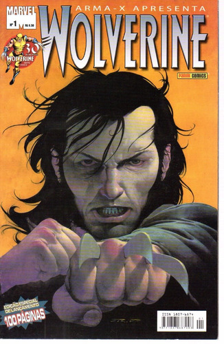 Lote Wolverine N° 01 A 05 1ª Serie - Em Português - Editora Panini - Formato 17 X 26 - Capa Mole - 2003 - Bonellihq Cx451 H23