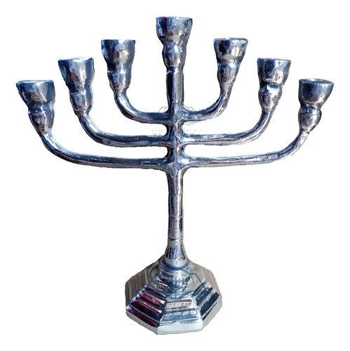 Menorah Grande Artesania Chilena En Peltre