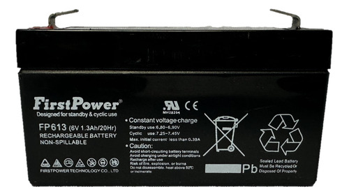 Bateria Seca Recargable 6 V 1.3 Ah Horizontal First Power