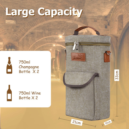 Bolsa De Regalo Para 2 Botellas De Vino Aislada